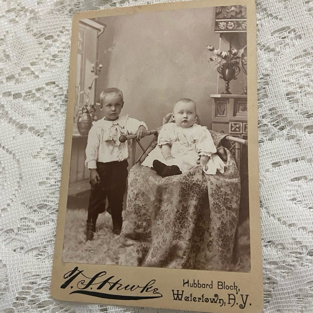 Antique, Lot of 2 Collectible Children Portraits 6.5in x 4.5in (A)