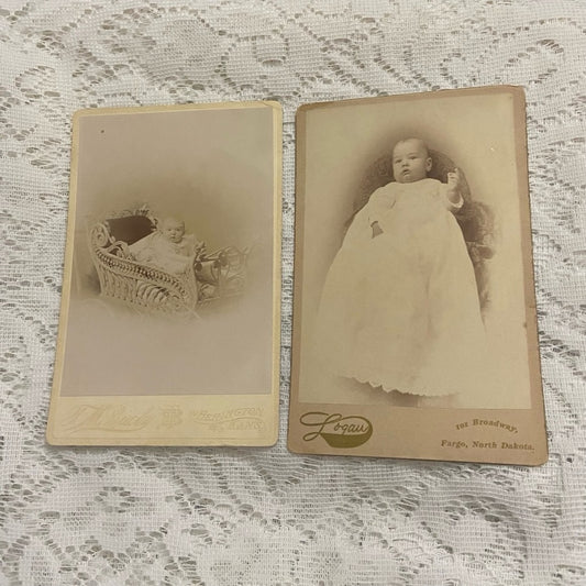 Antique, Lot of 2 Collectible Children Portraits 6.5in x 4.5in (C)