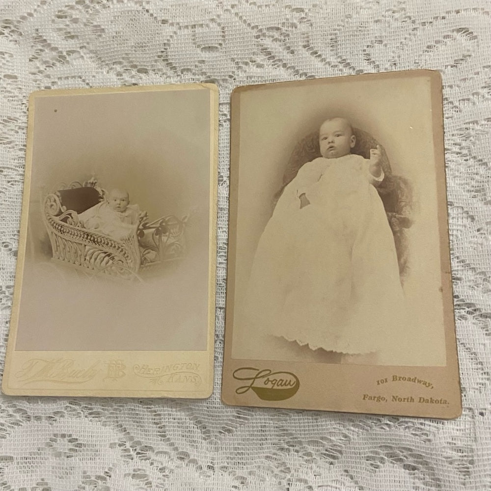 Antique, Lot of 2 Collectible Children Portraits 6.5in x 4.5in (C)