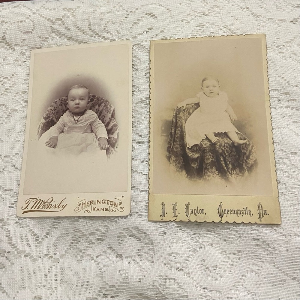 Antique, Lot of 2 Collectible Children Portraits 6.5in x 4.5in (D)