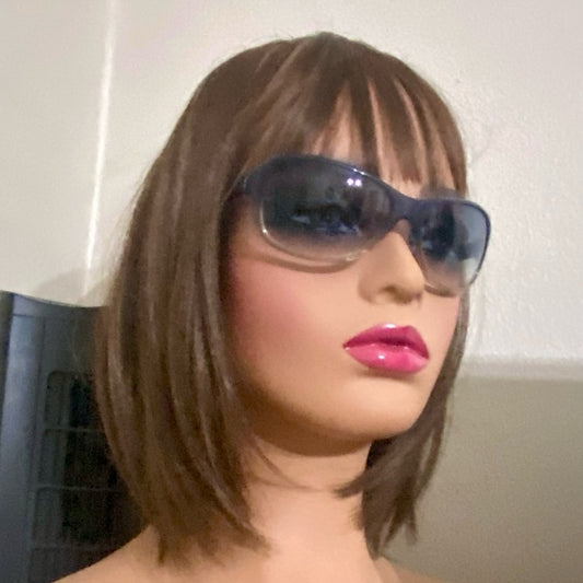 Chloe 120 Gradient Blue-Gray Sunglasses with Black Case
