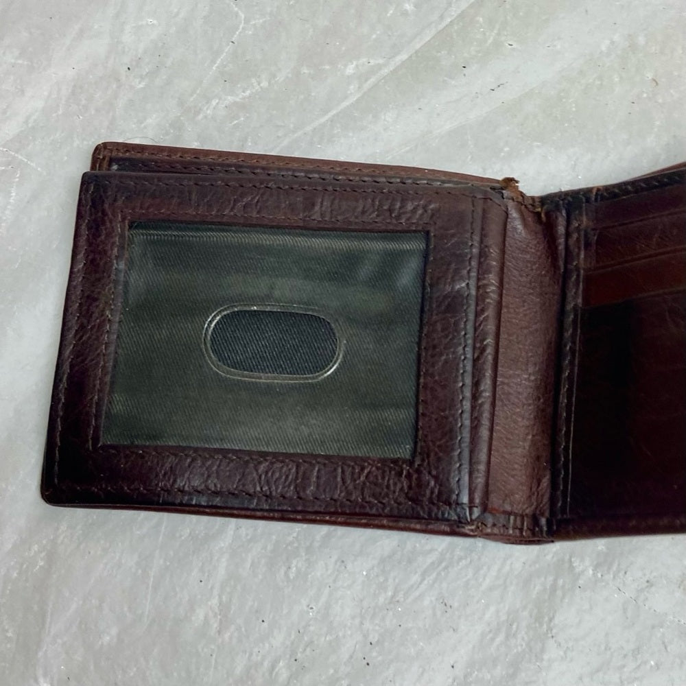 Vintage, Brown Leather  Men’s Wallet  4.5in x 3.5in