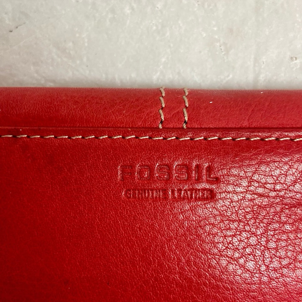Vintage, Fossil, Red Leather Long Wallet
