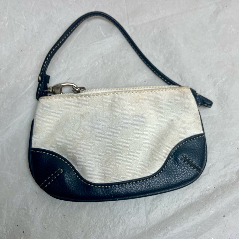Vintage, New York Company, Black and White Small Clutch-Wristlet Bag 6.5in x 4in