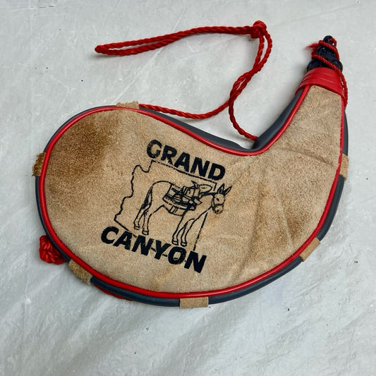 Vintage, Grand Canyon Leather Water Camping Jug- Spain 8in x 8in