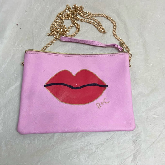 R & C Small Pink  Crossbody Pouch-Bag - 9in x 6.5in