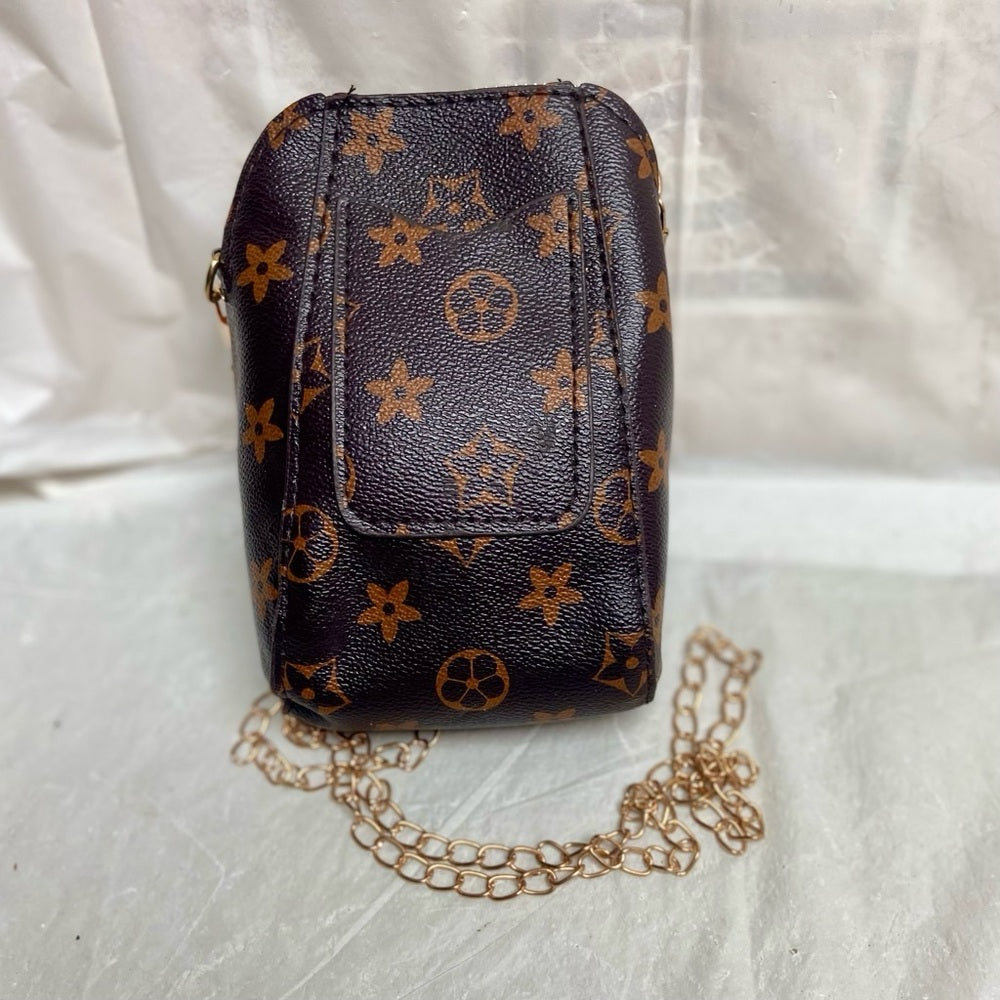 Brown and Tan Small Crossbody