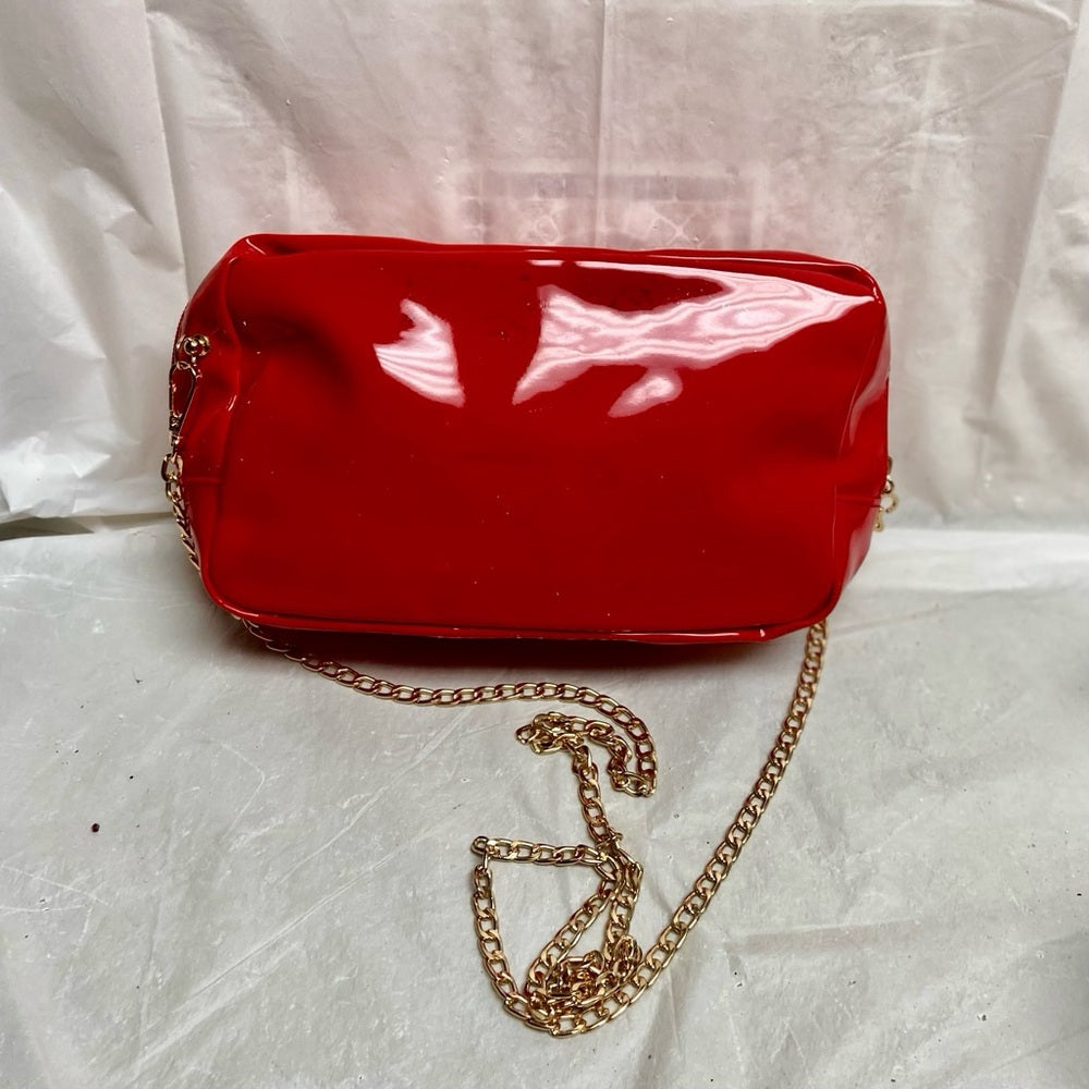 Vintage, Christian Lacroix Rouge Red Pouch Crossbody  Bag 9in x 6 in x 2.5in