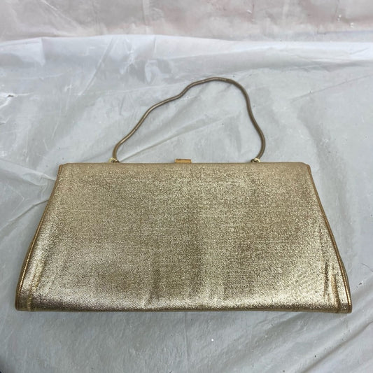 Vintage, Gold Metallic Evening Clutch-Handbag