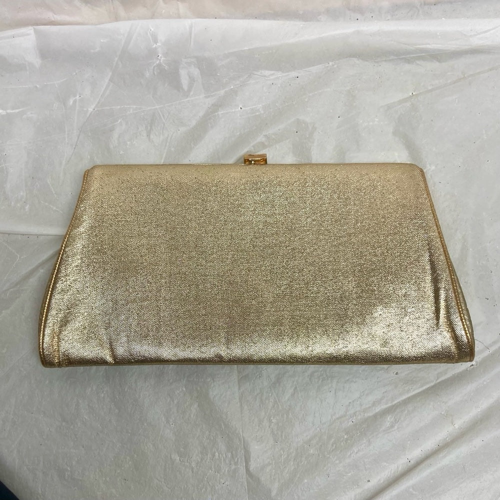 Vintage, Gold Metallic Evening Clutch-Handbag