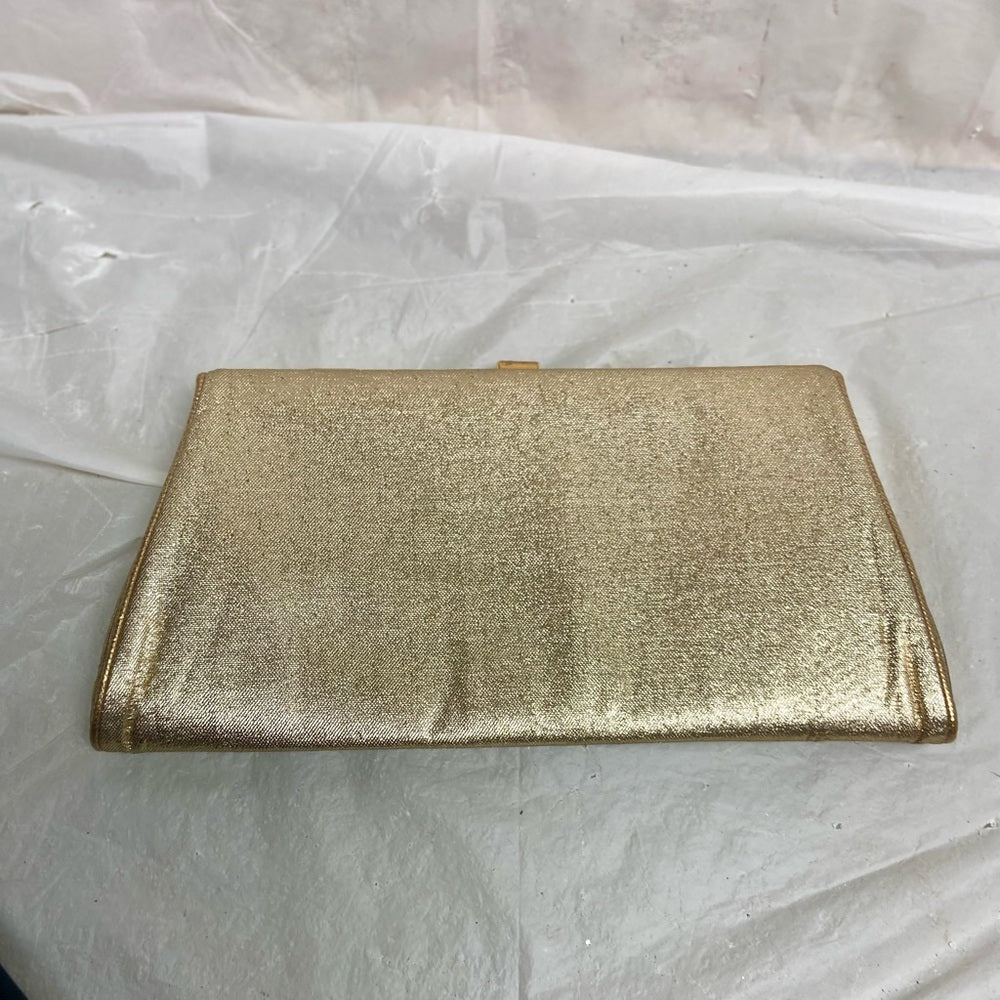 Vintage, Gold Metallic Evening Clutch-Handbag