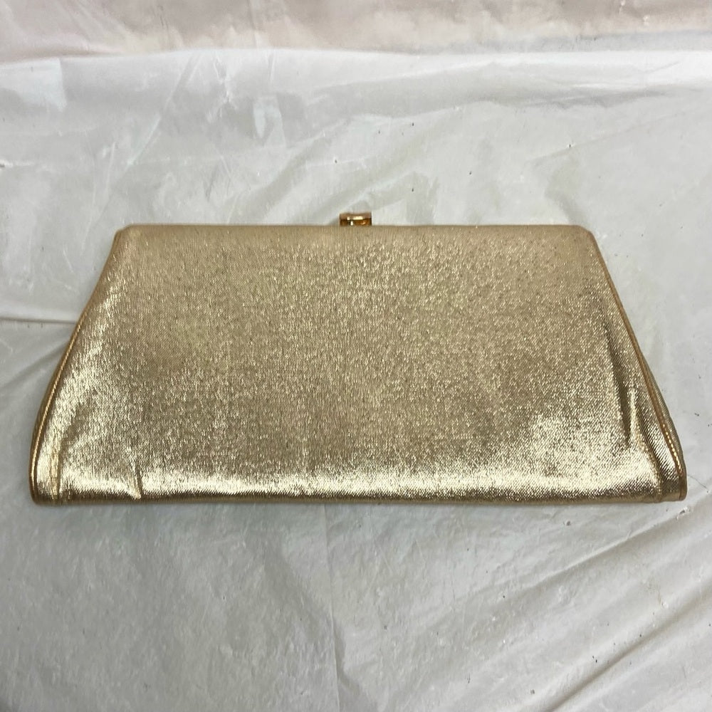 Vintage, Gold Metallic Evening Clutch-Handbag