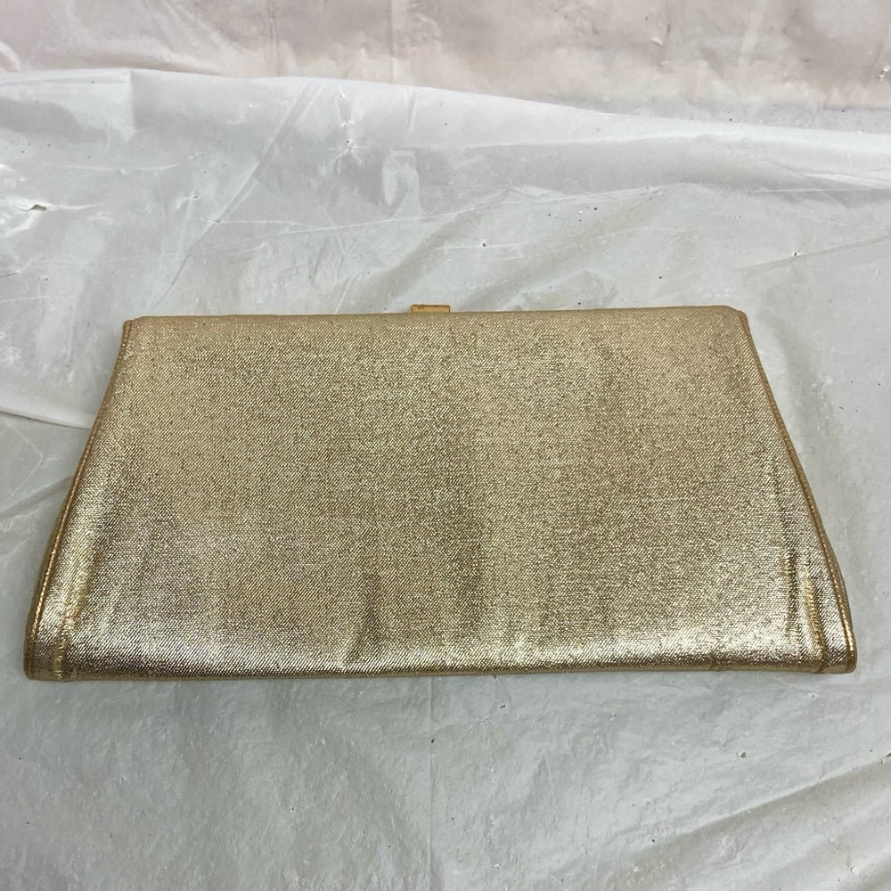 Vintage, Gold Metallic Evening Clutch-Handbag