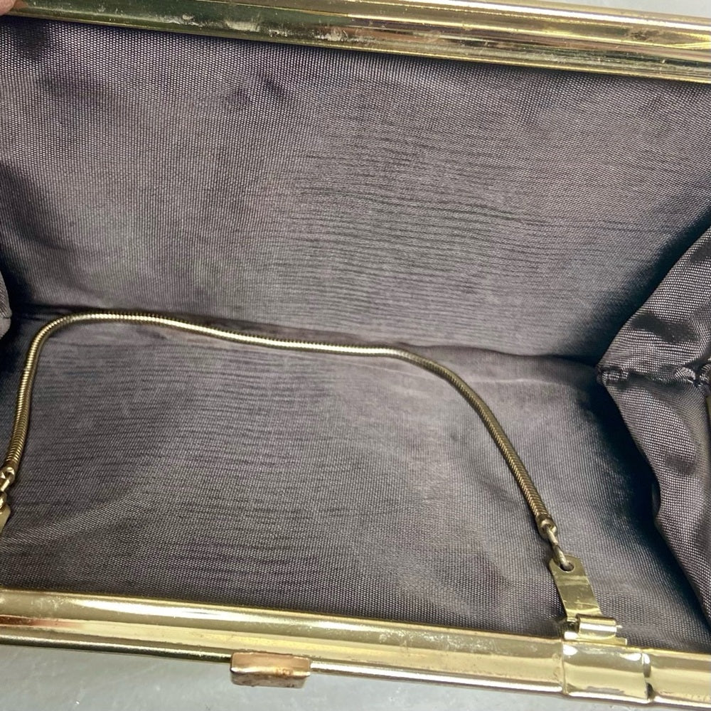 Vintage, Gold Metallic Evening Clutch-Handbag