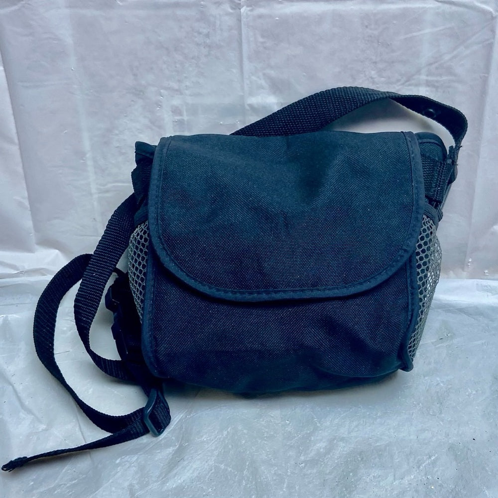 Vintage, Polaroid Black Nylon Camera Crossbody  Bag 7in x 6.5in x 5in