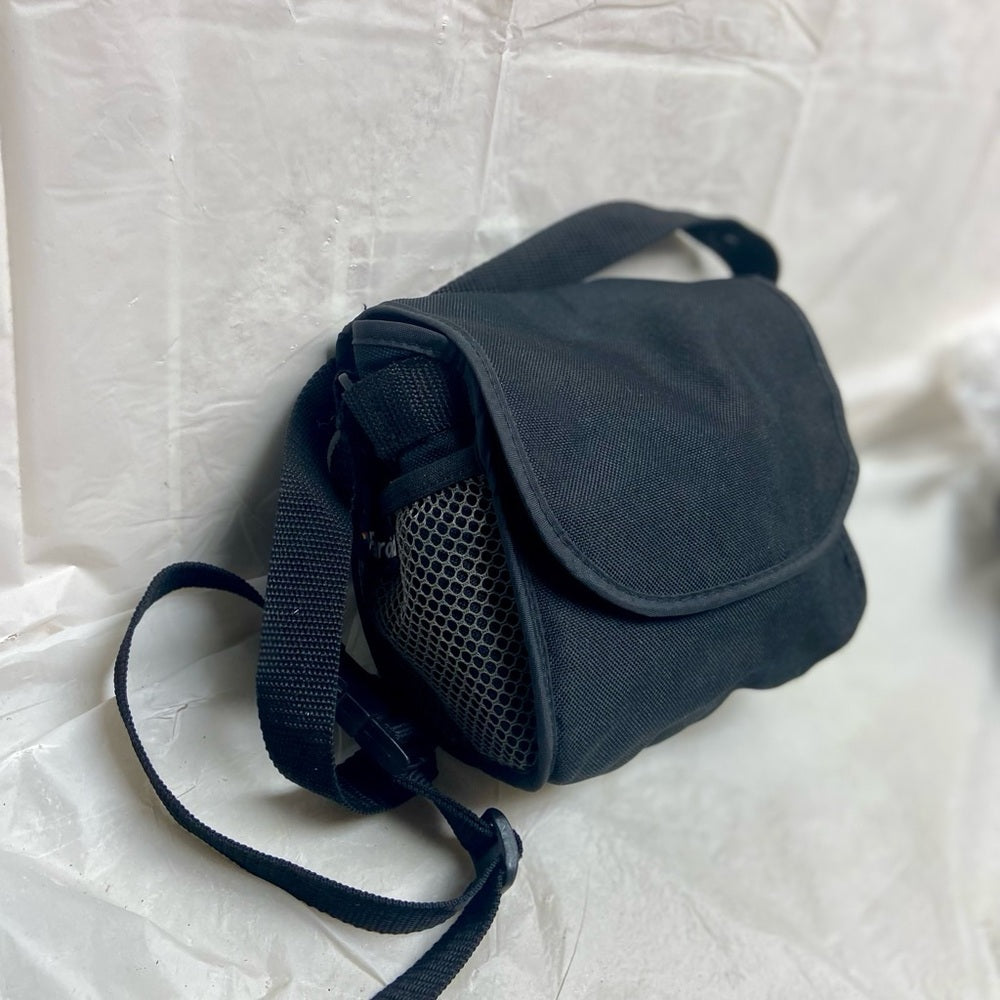 Vintage, Polaroid Black Nylon Camera Crossbody  Bag 7in x 6.5in x 5in