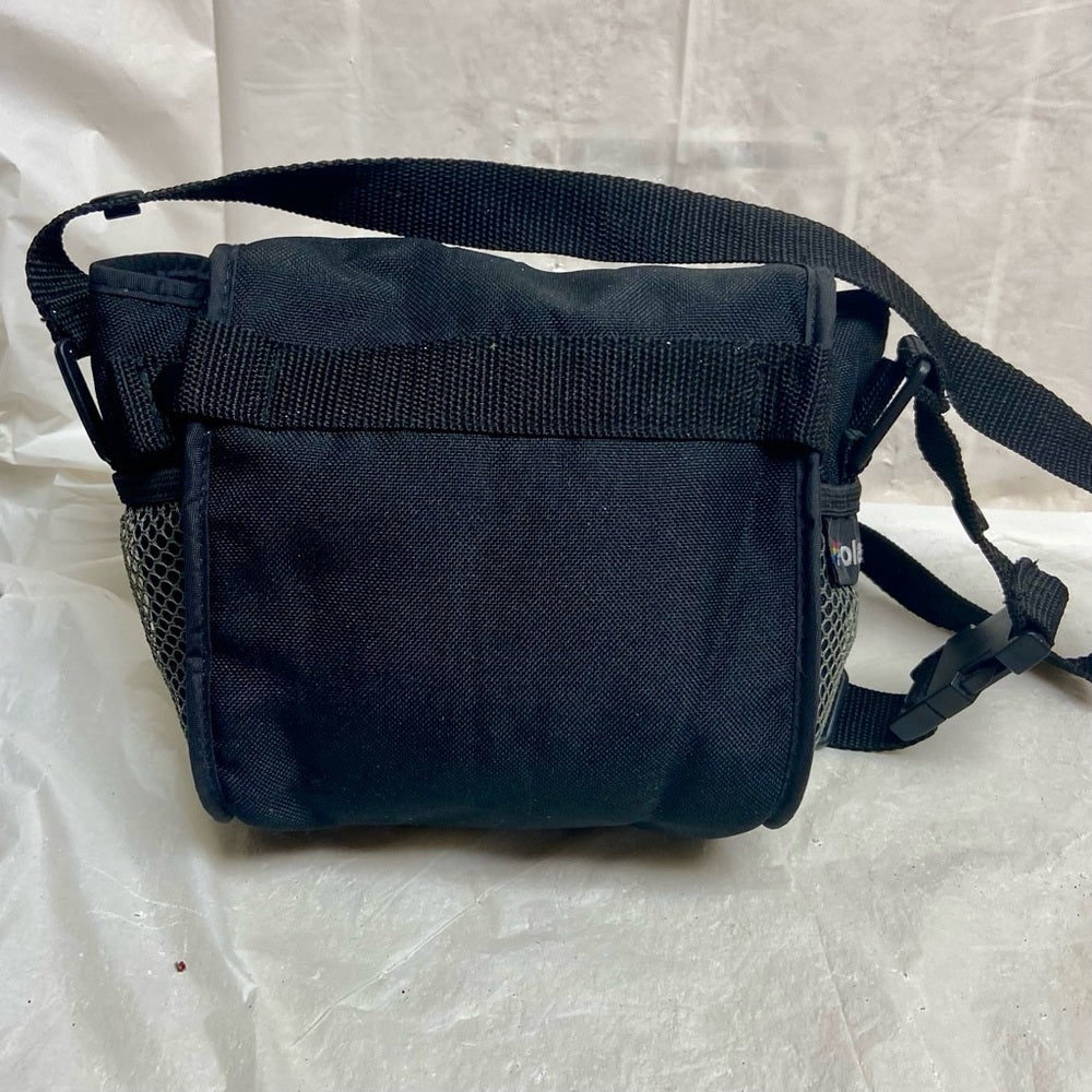 Vintage, Polaroid Black Nylon Camera Crossbody  Bag 7in x 6.5in x 5in