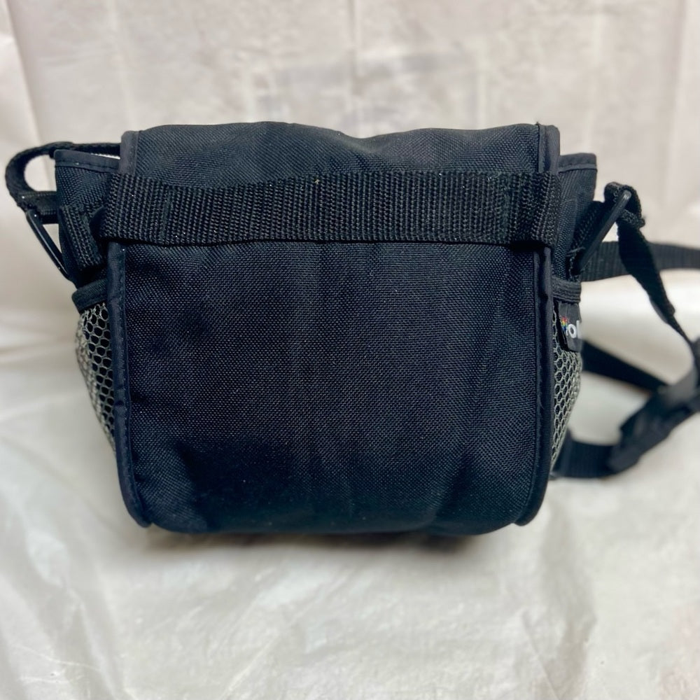 Vintage, Polaroid Black Nylon Camera Crossbody  Bag 7in x 6.5in x 5in