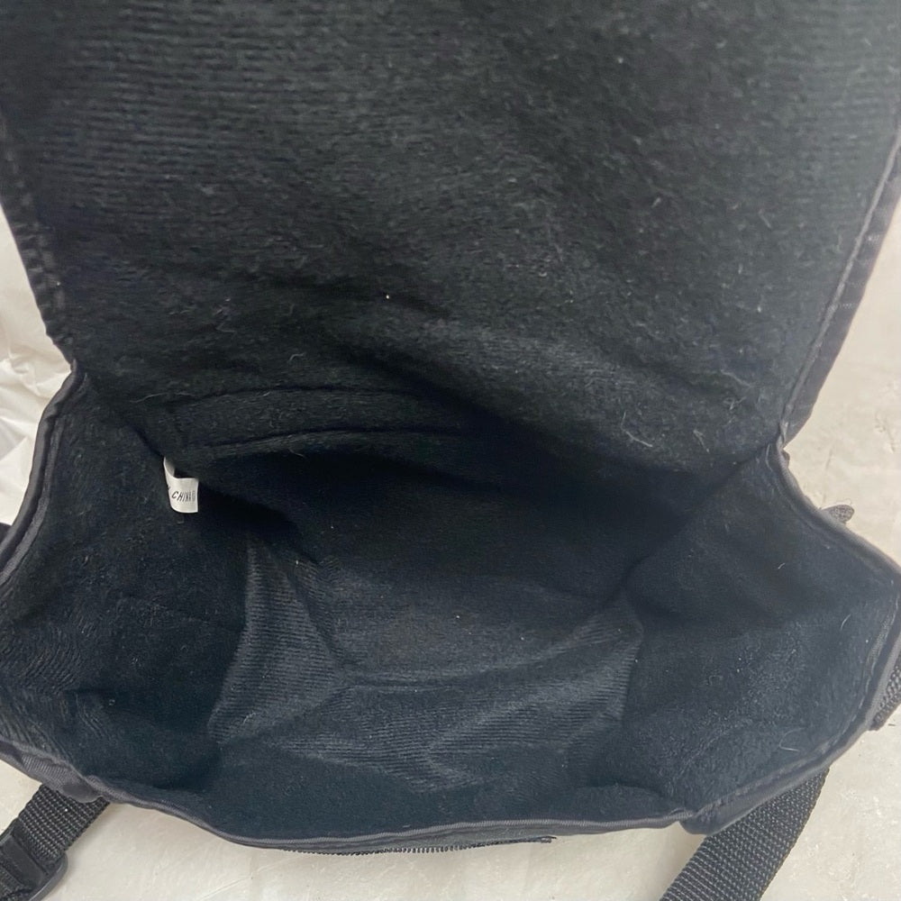 Vintage, Polaroid Black Nylon Camera Crossbody  Bag 7in x 6.5in x 5in