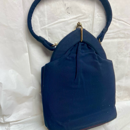 Vintage, Art Deco Navy Blue Evening Bag