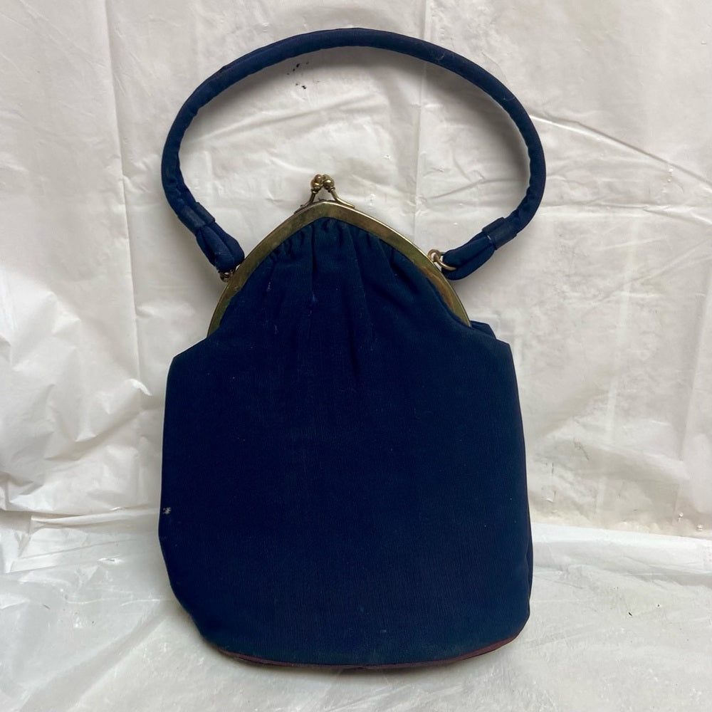 Vintage, Art Deco Navy Blue Evening Bag