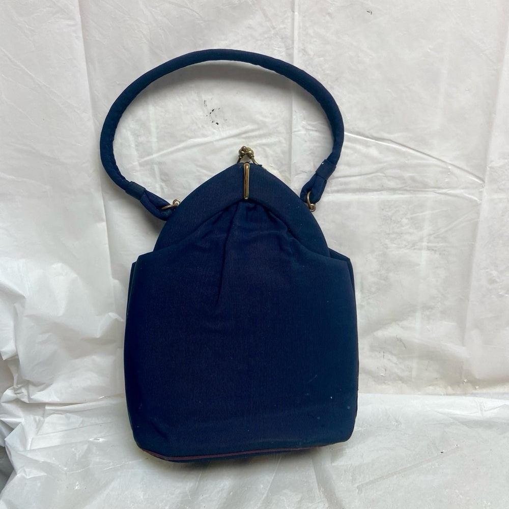 Vintage, Art Deco Navy Blue Evening Bag