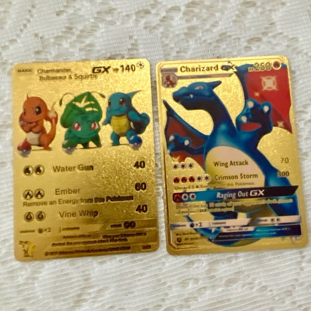 Lot PP: 12pc Lot : 2 Gold Fan Arts Cards, 5 Pokemon Cards and 5 Pokémon …