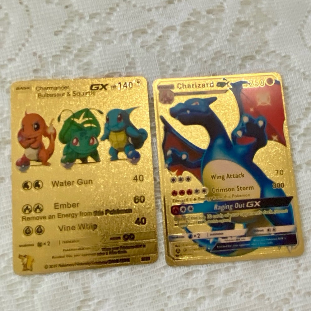 Lot PP: 12pc Lot : 2 Gold Fan Arts Cards, 5 Pokemon Cards and 5 Pokémon …