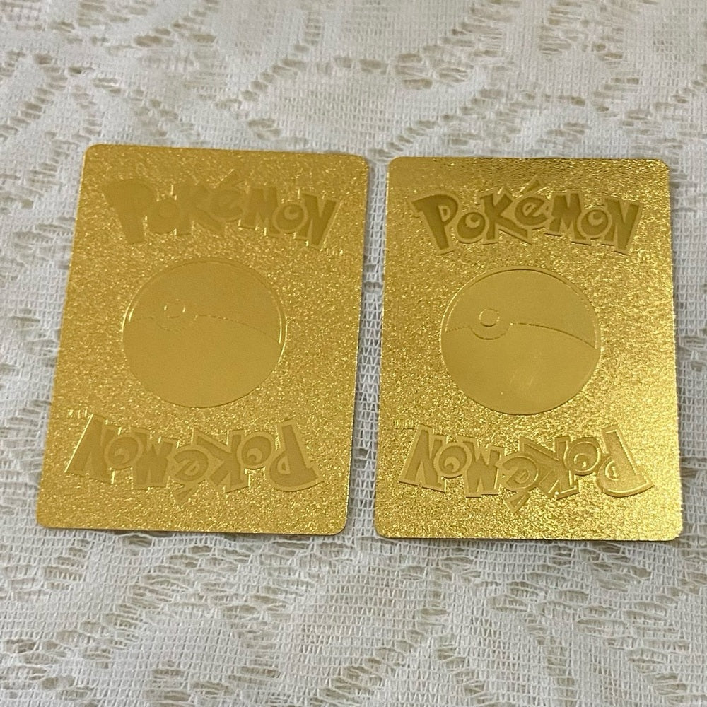 Lot UU: 12pc  Lot : 2 Gold Fan Arts Cards, 5 Pokemon Cards and 5 Pokémon…