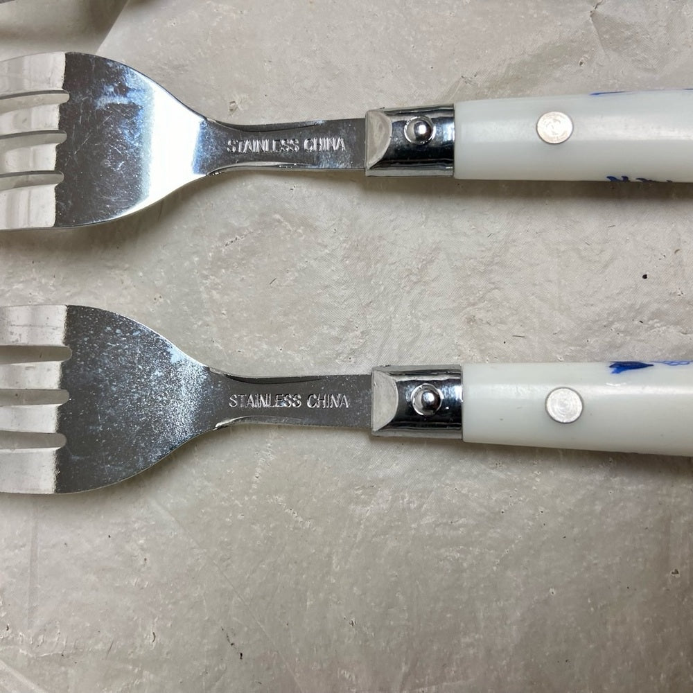 Vintage, 8-pc Blue Willow Children Flatware Set