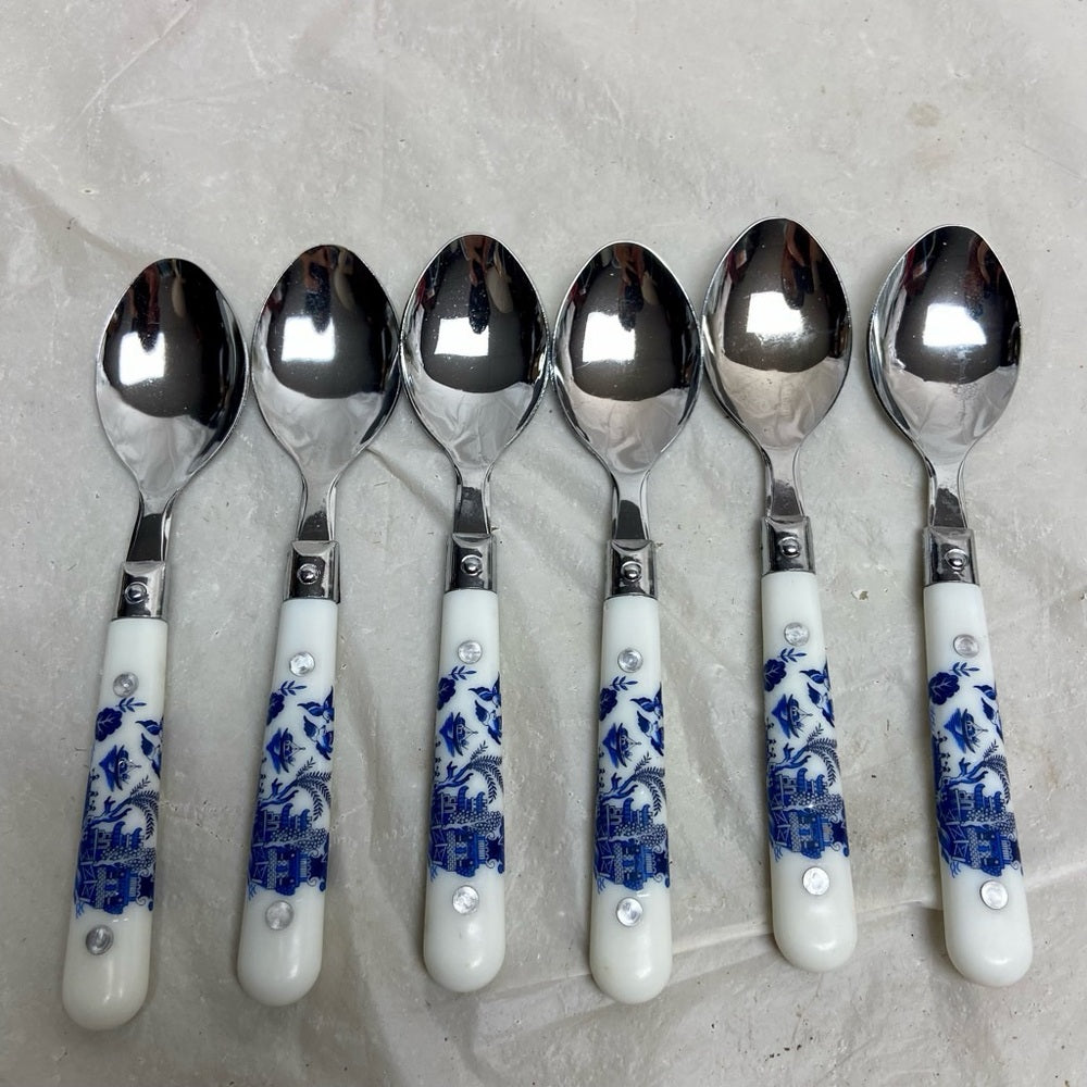 Vintage, 6-pc Blue Willow Teaspoons