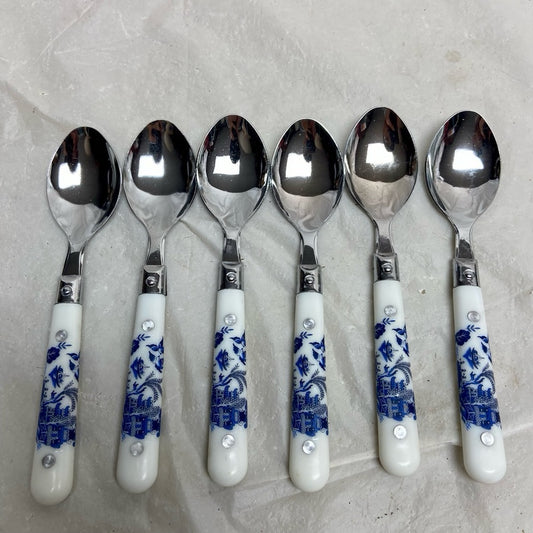 Vintage, 6-pc Blue Willow Teaspoons