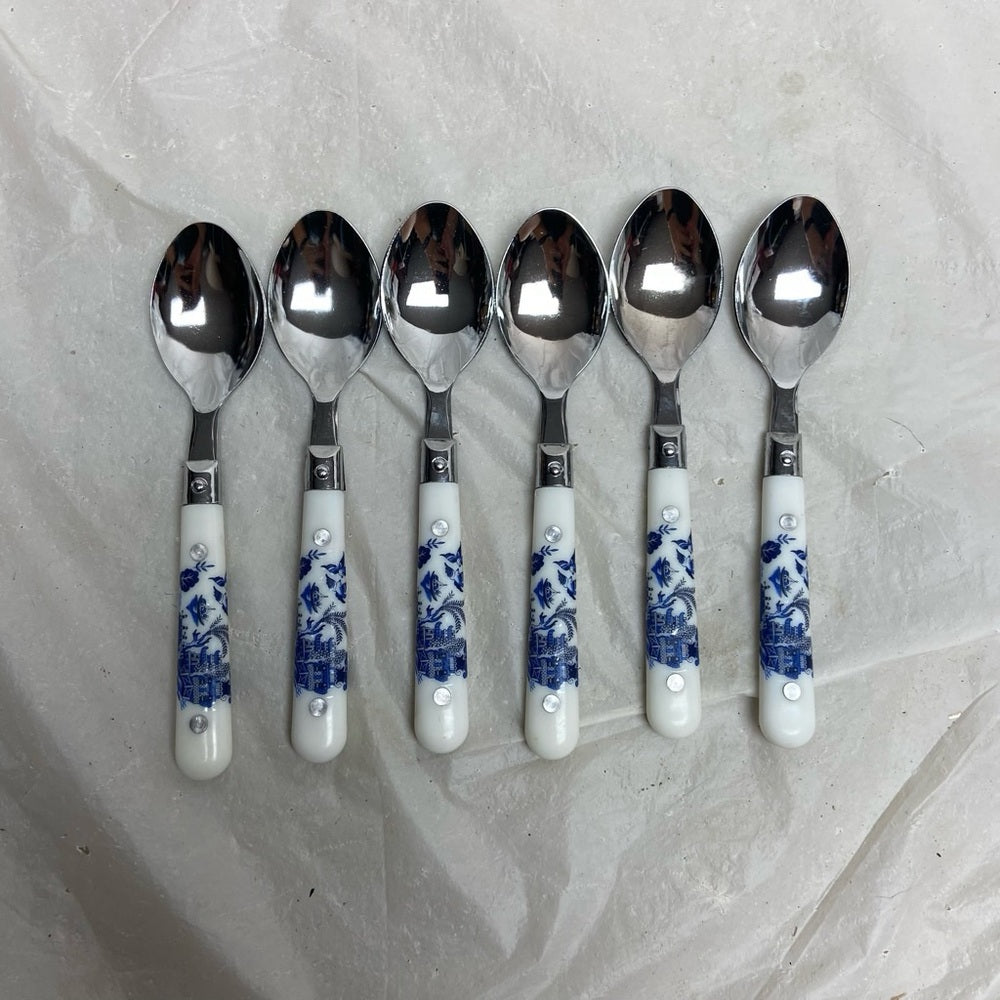 Vintage, 6-pc Blue Willow Teaspoons