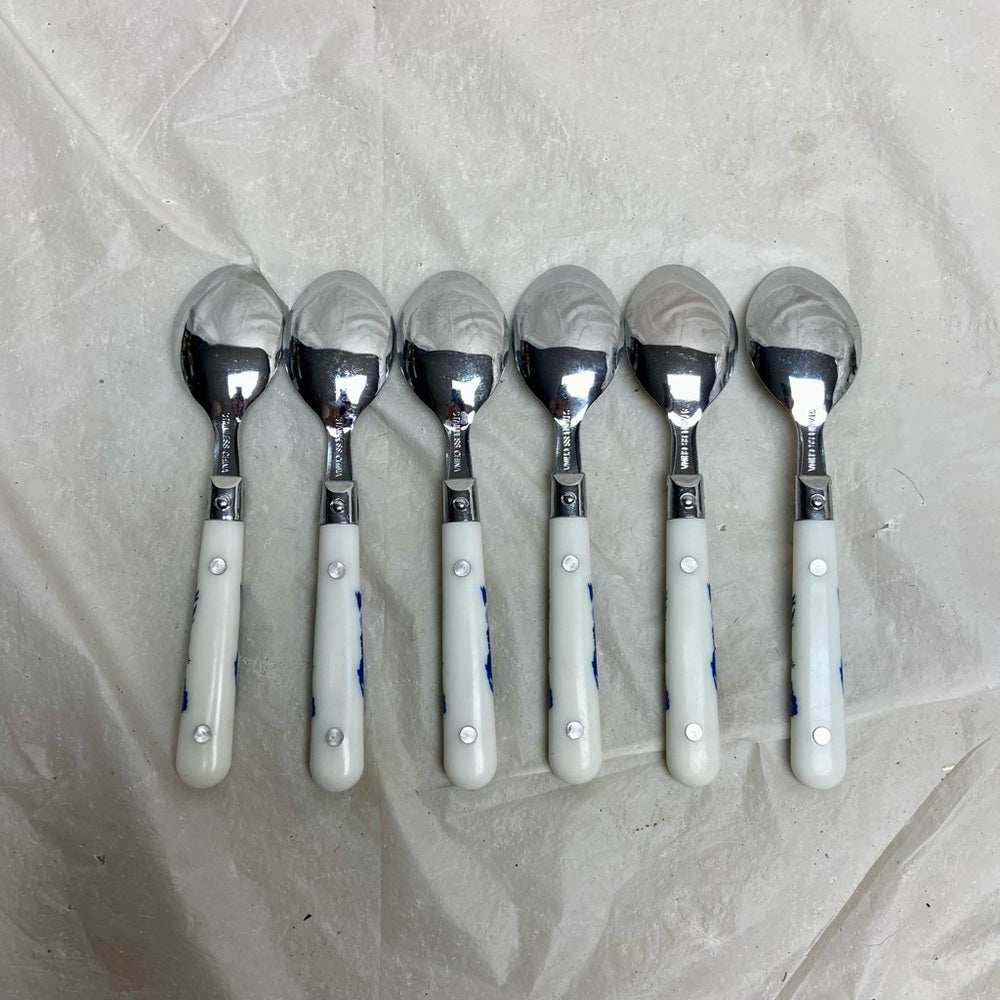 Vintage, 6-pc Blue Willow Teaspoons