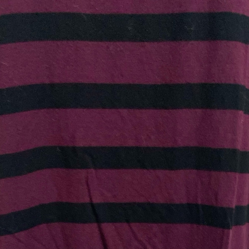 Apt 9 Burgundy-Black Stripes 3/4 Pullover Blouse (L)