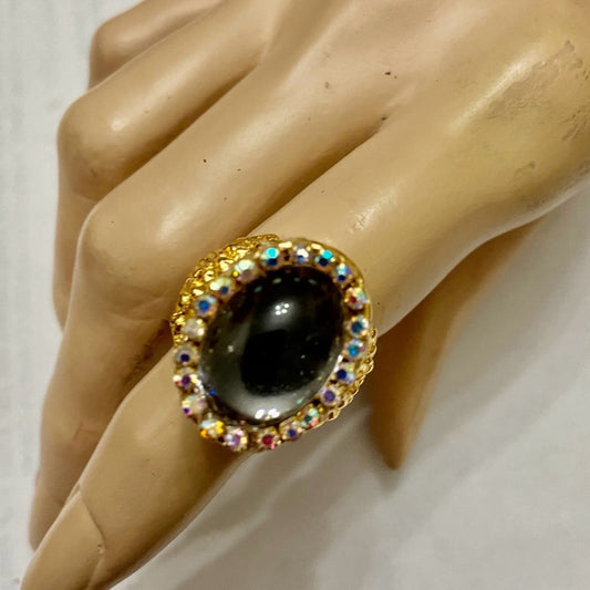 Vintage, Stamped Hobe Gold Plated Adjustable Ring