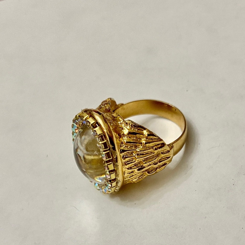 Vintage, Stamped Hobe Gold Plated Adjustable Ring