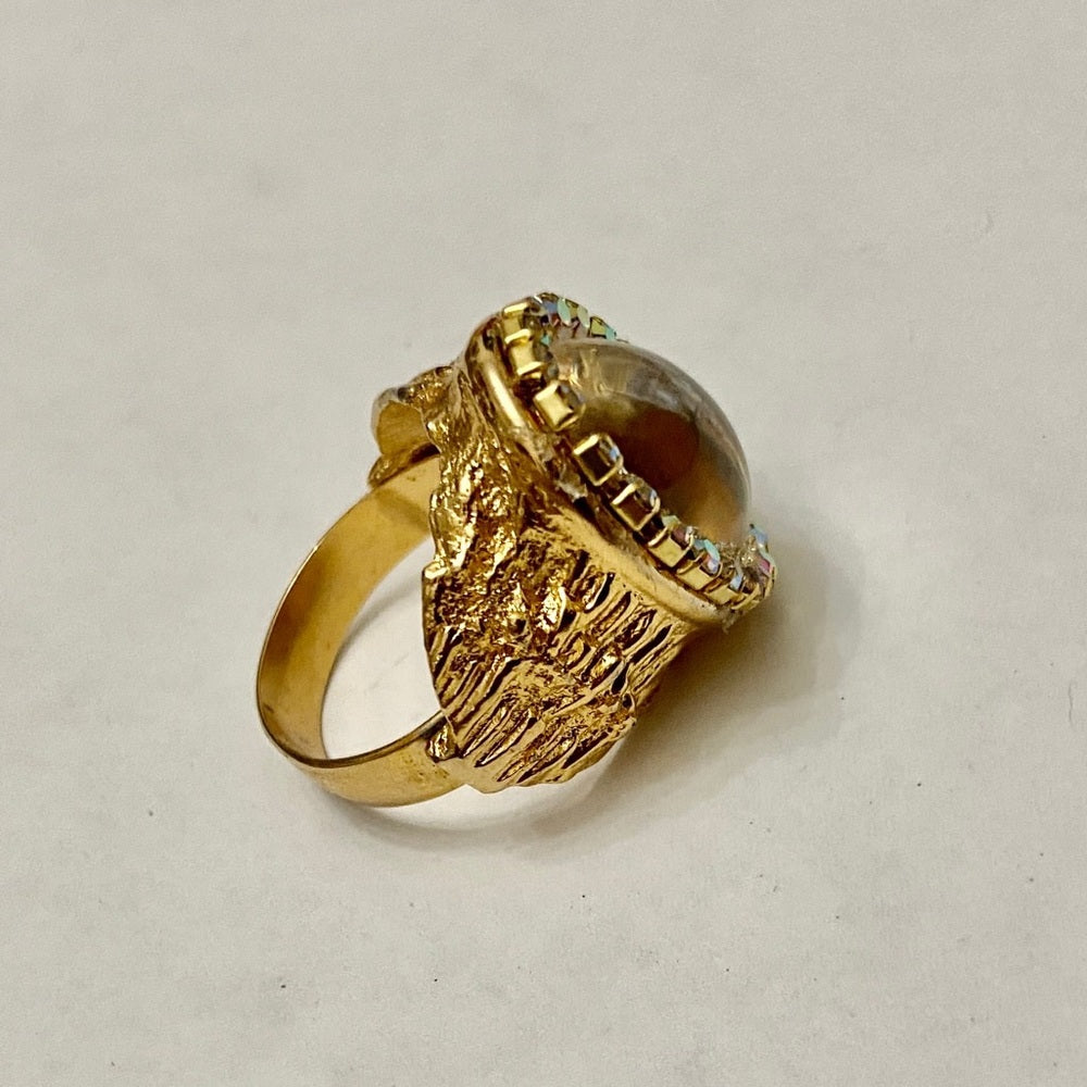 Vintage, Stamped Hobe Gold Plated Adjustable Ring