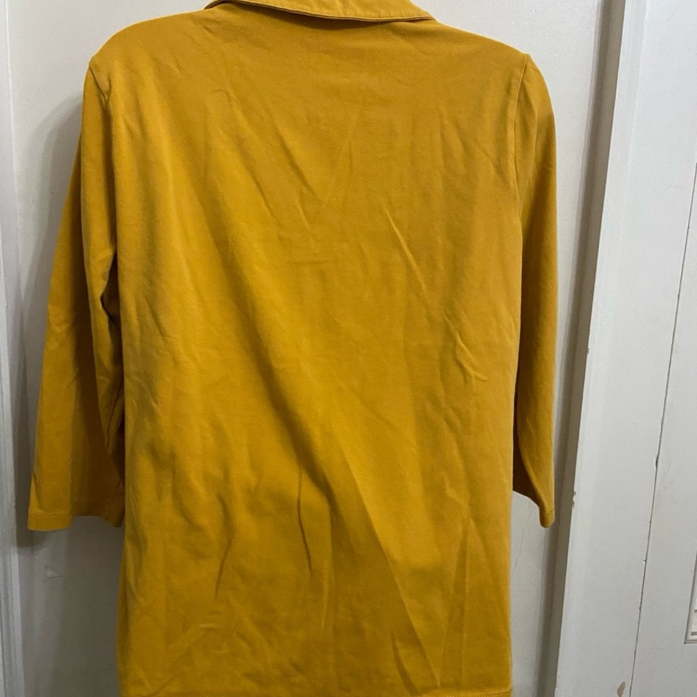 Relativity Dark Yellow Pullover Blouse (M)