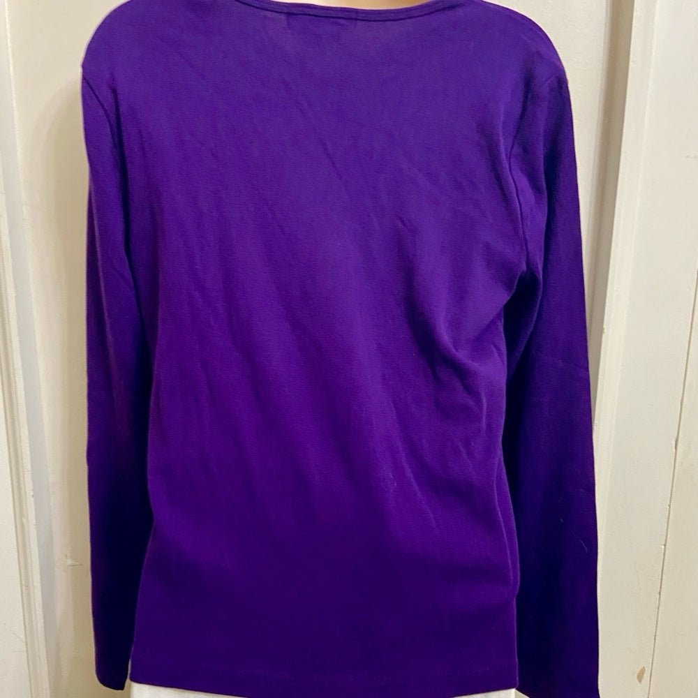 Ralph Lauren Dark Purple Pullover Blouse (M)