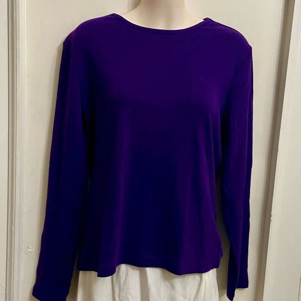 Ralph Lauren Dark Purple Pullover Blouse (M)