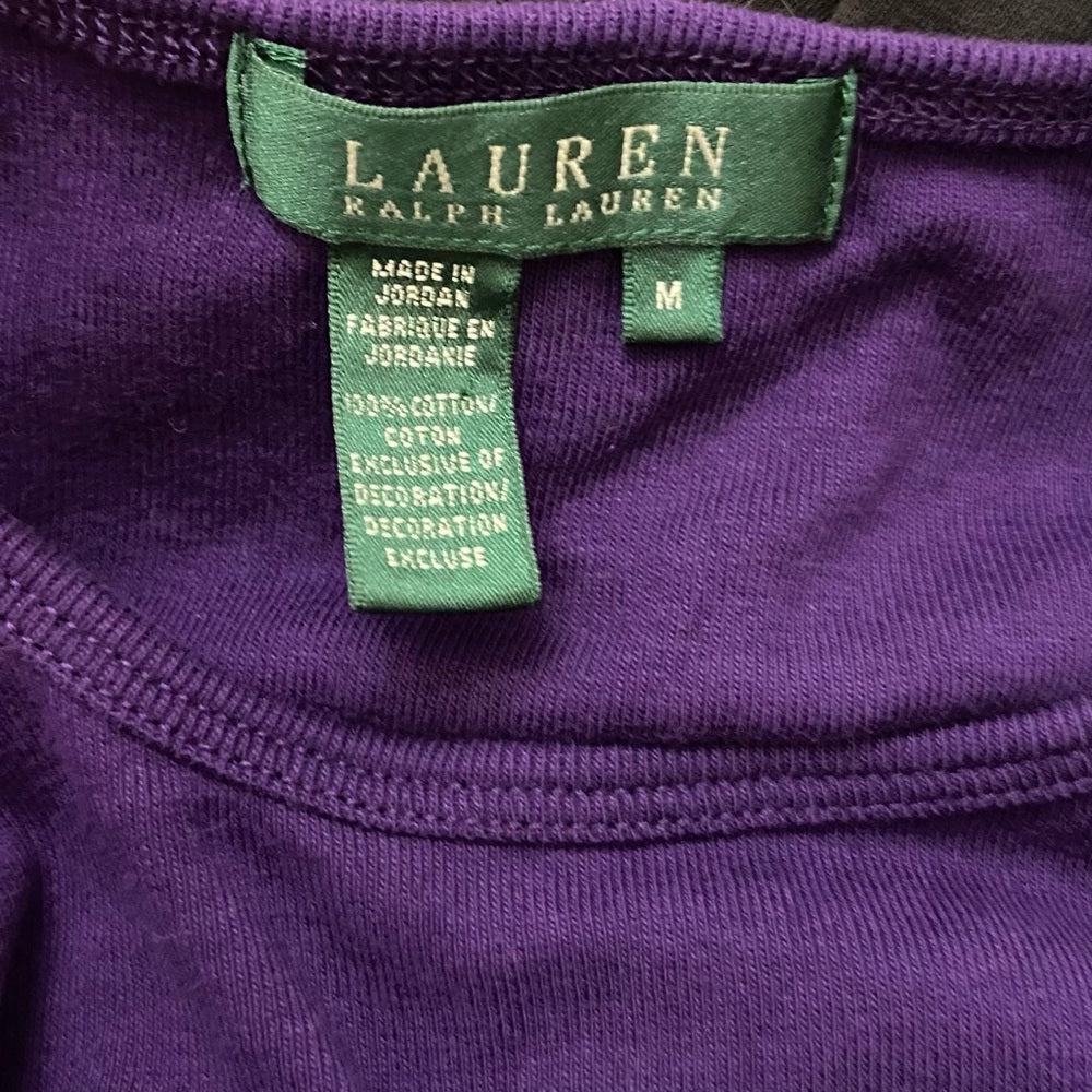 Ralph Lauren Dark Purple Pullover Blouse (M)