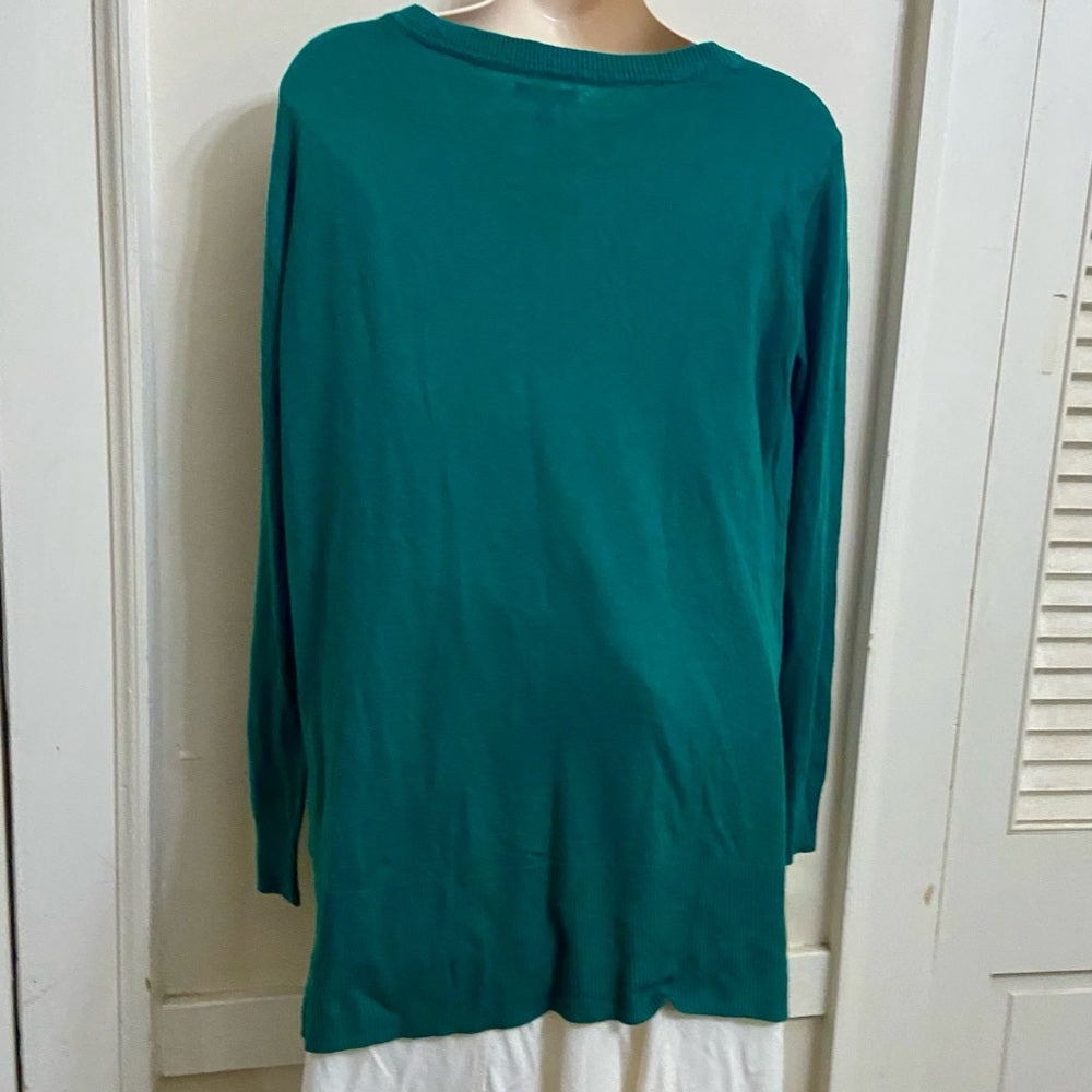 Apt. 9 Green Pullover Sweater Blouse (M)