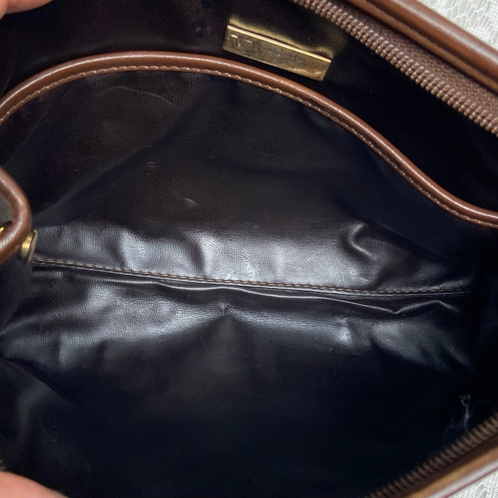 Vintage, Mario Valentino Brown Clutch Crossbody 10in x 7in x 3in