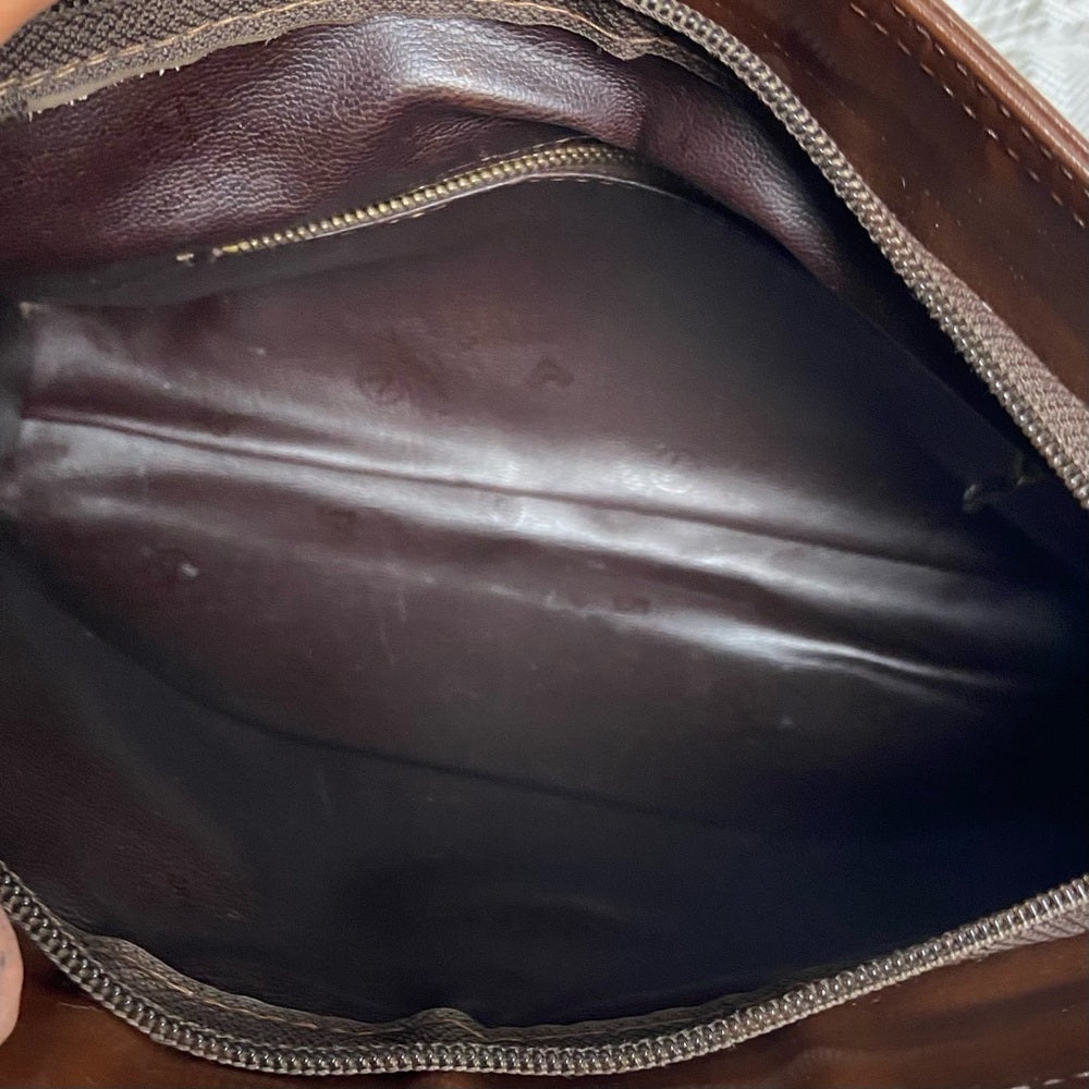 Vintage, Mario Valentino Brown Clutch Crossbody 11in x 7.5in x 2in