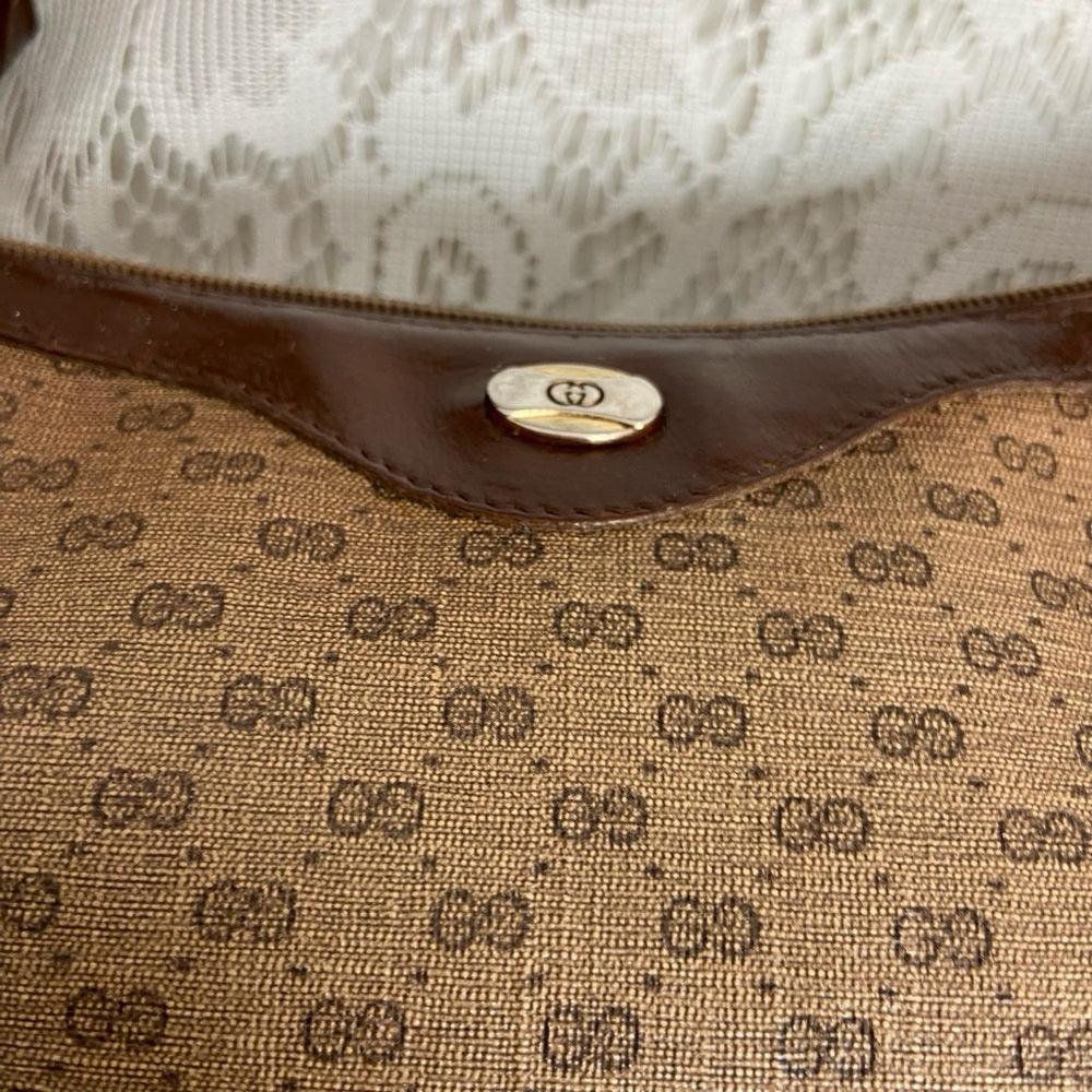 Vintage, Gucci, Handbag with Added Sherry Line Shoulder-Crossbody Strap