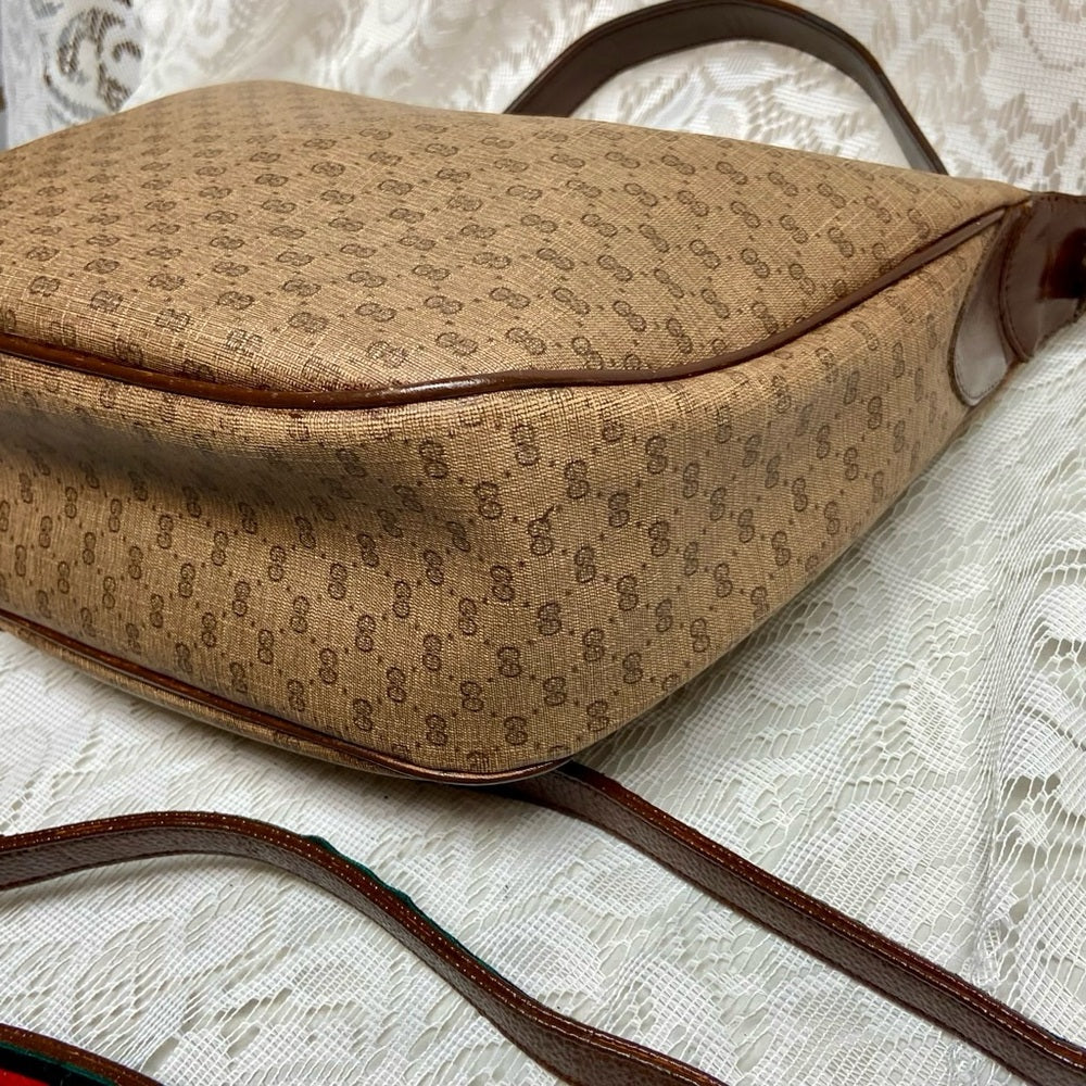 Vintage, Gucci, Handbag with Added Sherry Line Shoulder-Crossbody Strap