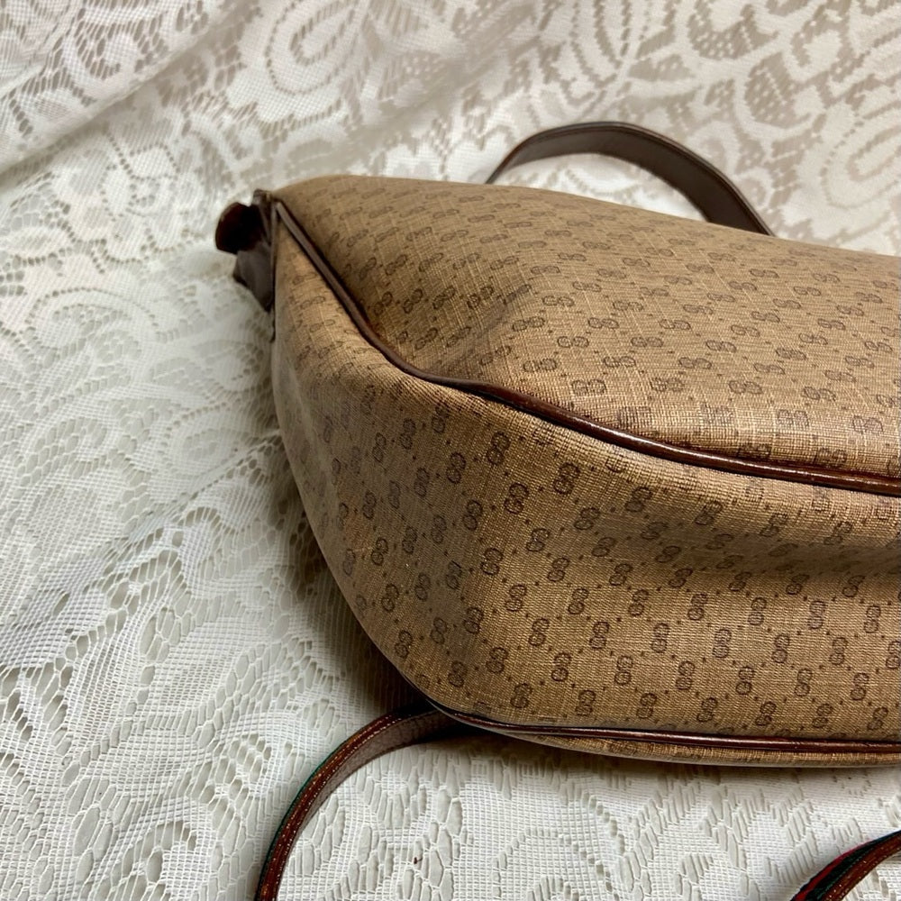 Vintage, Gucci, Handbag with Added Sherry Line Shoulder-Crossbody Strap