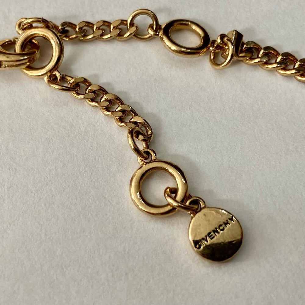 Vintage, Givenchy Gold Tone- Tortoise Chunky 20-in Necklace with Earrings