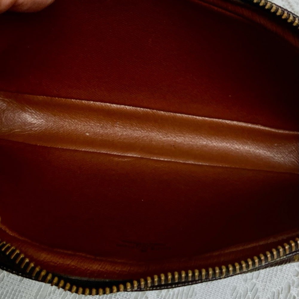 Authentic, Louis Vuitton Brown Mono Trocadero Clutch/ Crossbody 9in x 5in x 2in